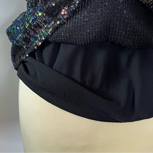 Evereve Sanctuary The Glimmer Top Black Multicolor Sequin - Picture 13 of 15